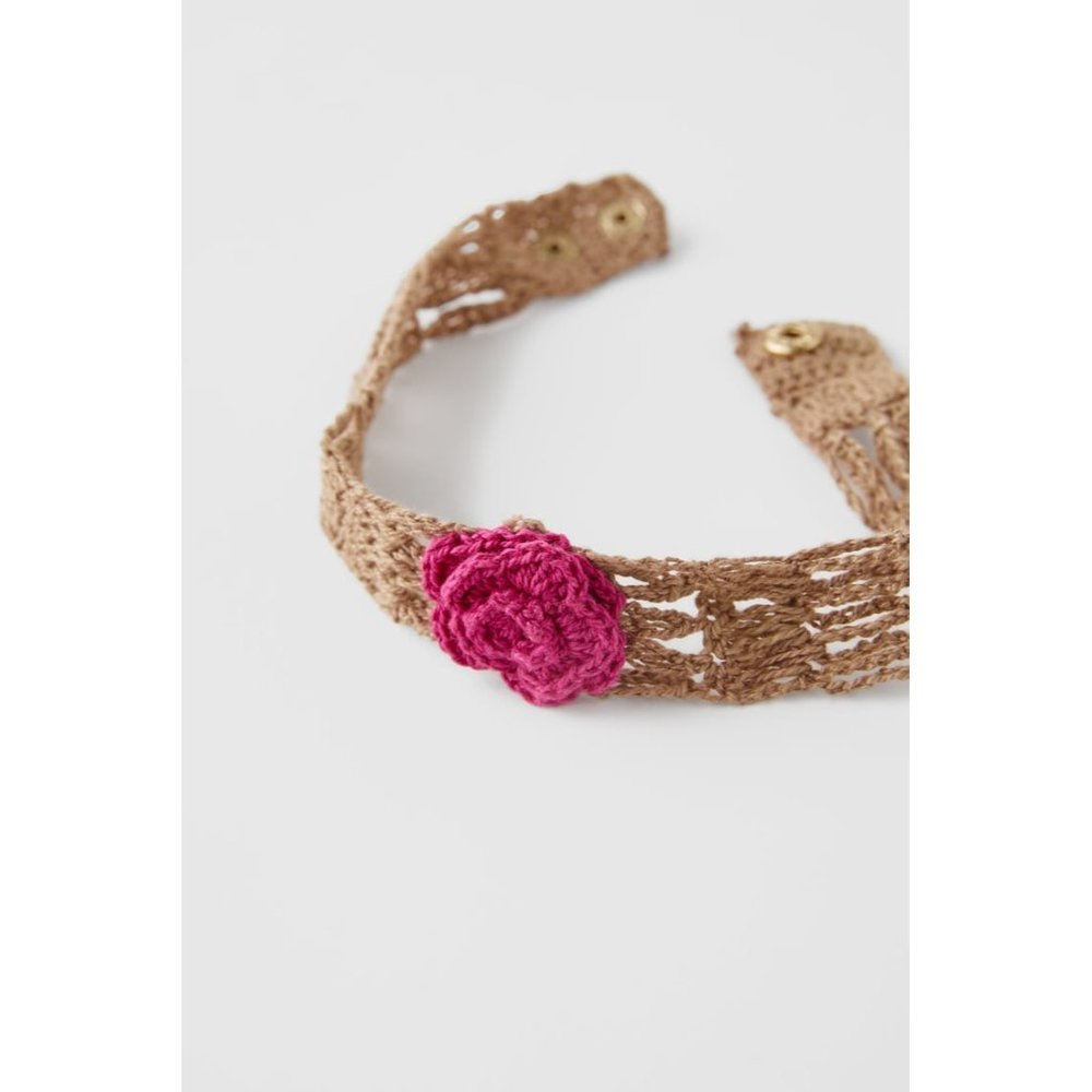 ZARA  KIDS CROCHET CHOKER WITH FLOWER